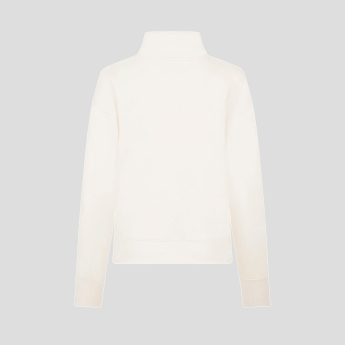 Mercedes AMG Petronas dámská mikina 1/4 Zip Relaxed Fit Off-White F1 Team 2024