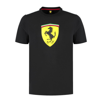 Ferrari dětské tričko Shield black F1 Team 2025