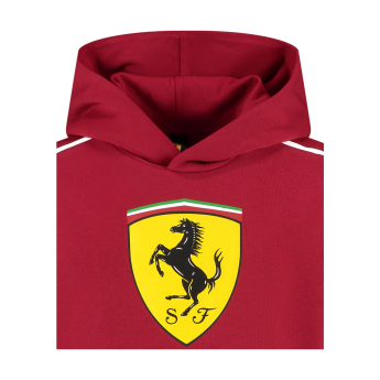 Ferrari dětská mikina s kapucí Shield red F1 Team 2025