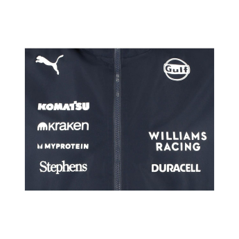 Williams Martini Racing pánská bunda s kapucí Rain official Teamline Replica blue F1 Team 2025