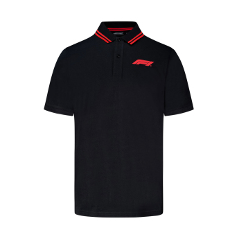 Formule 1 pánské polo tričko Logo small black 2025