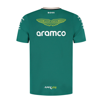 Aston Martin pánské tričko official Teamline Replica green F1 Team 2025