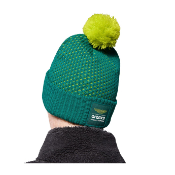 Aston Martin zimní čepice official Teamline Replica green F1 Team 2025