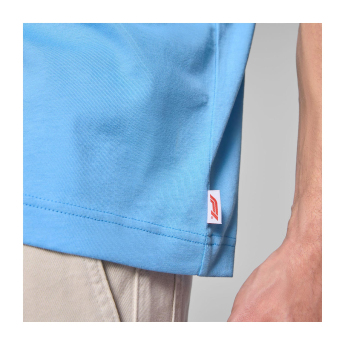 Koszulka T-shirt męska Heritage Logo niebieska Formula 1 2025