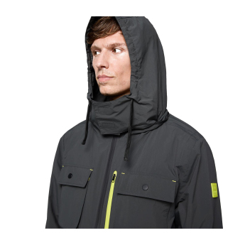 Aston Martin pánská bunda s kapucí Rain 6 pocket F1 Team 2025