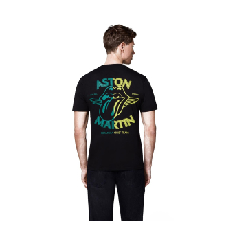 Aston Martin pánské tričko Rolling Stones black F1 Team 2025