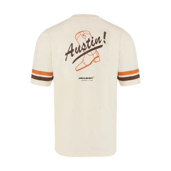 Mclaren Honda pánské tričko Austin GP beige F1 Team 2025