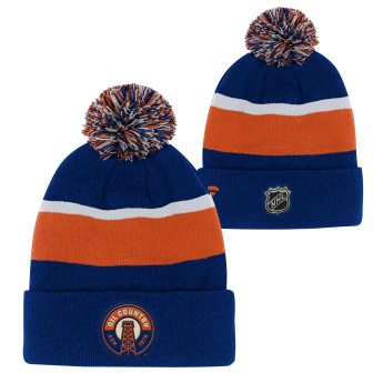Edmonton Oilers dětská zimní čepice Cuffed Beanie With Pom