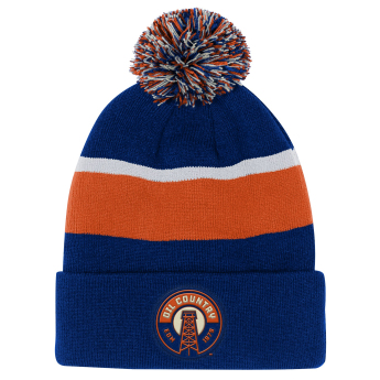 Edmonton Oilers dětská zimní čepice Cuffed Beanie With Pom