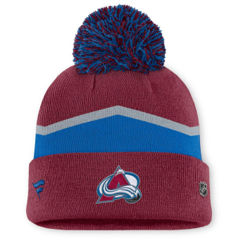 Colorado Avalanche dámská zimní čepice Authentic Pro W/Cap Cuffed Pom Beanie