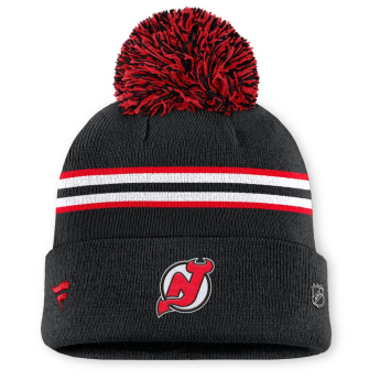 New Jersey Devils dámská zimní čepice Authentic Pro W/Cap Cuffed Pom Beanie