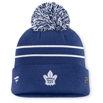 Toronto Maple Leafs dámská zimní čepice Authentic Pro W/Cap Cuffed Pom Beanie