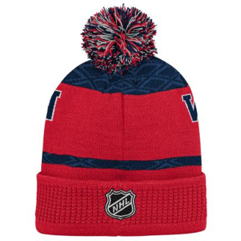 Washington Capitals dětská zimní čepice Puck Pattern Cuffed Pom