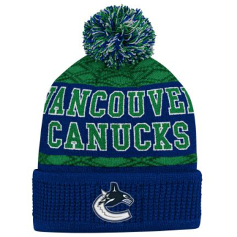 Vancouver Canucks dětská zimní čepice Puck Pattern Cuffed Pom