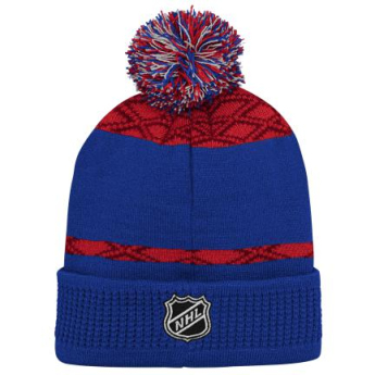 New York Rangers dětská zimní čepice Puck Pattern Cuffed Pom