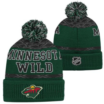 Minnesota Wild dětská zimní čepice Puck Pattern Cuffed Pom