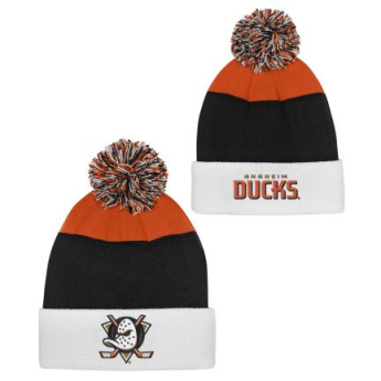 Anaheim Ducks dětská zimní čepice Essentials Cuffed Knit W Pom