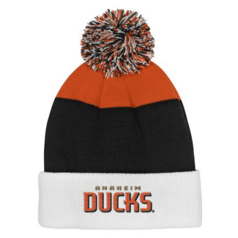 Anaheim Ducks dětská zimní čepice Essentials Cuffed Knit W Pom