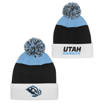 Utah Hockey Club dětská zimní čepice Essentials Cuffed Knit W Pom