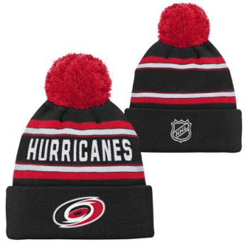 Carolina Hurricanes dětská zimní čepice Jacquard Cuffed Knit With Pom