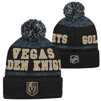 Vegas Golden Knights dětská zimní čepice Puck Pattern Cuffed Pom