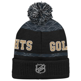 Vegas Golden Knights dětská zimní čepice Puck Pattern Cuffed Pom