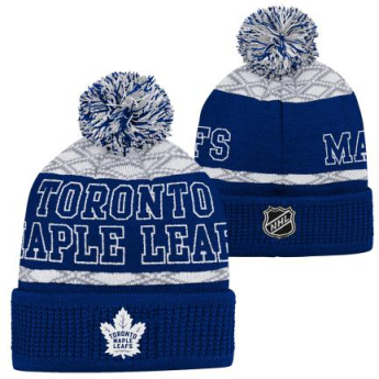 Toronto Maple Leafs dětská zimní čepice Puck Pattern Cuffed Pom