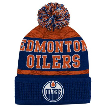 Edmonton Oilers dětská zimní čepice Puck Pattern Cuffed Pom