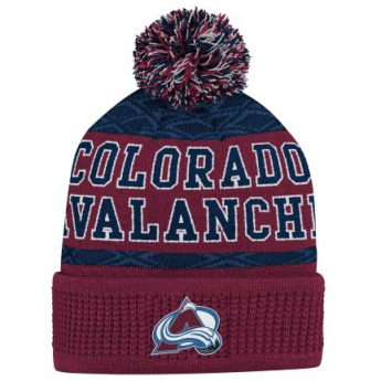 Colorado Avalanche dětská zimní čepice Puck Pattern Cuffed Pom