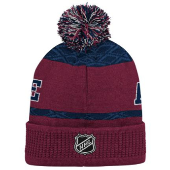 Colorado Avalanche dětská zimní čepice Puck Pattern Cuffed Pom