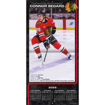 Chicago Blackhawks kalendář Connor Bedard 2026 Wall