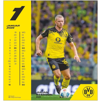 Kalendář BORUSSIA DORTMUND 2026 Postcard