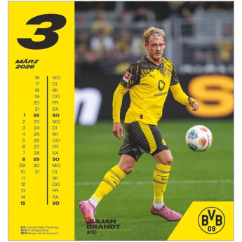 Kalendář BORUSSIA DORTMUND 2026 Postcard