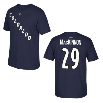 Colorado Avalanche pánské tričko #29 Nathan MacKinnon blue