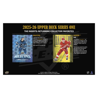 NHL boxy hokejové karty NHL 2025-26 Upper Deck Series 1 Blaster Box