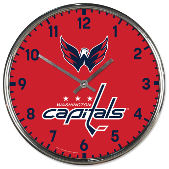 Washington Capitals nástěnné hodiny Chrome