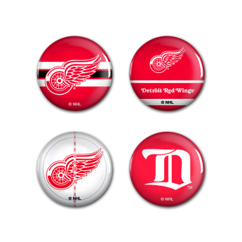 Detroit Red Wings placka Button 4 Pack