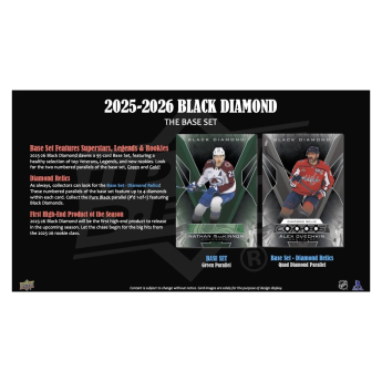 NHL boxy hokejové karty NHL 2025-26 Upper Deck Black Diamond Hockey Hobby Box