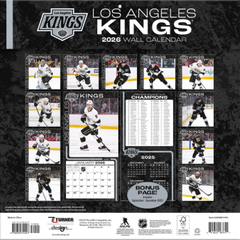 Los Angeles Kings kalendář 2026 Wall