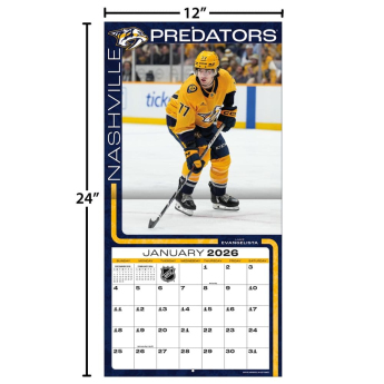 Nashville Predators kalendář 2026 Wall