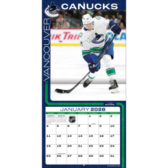 Vancouver Canucks kalendář 2026 Wall