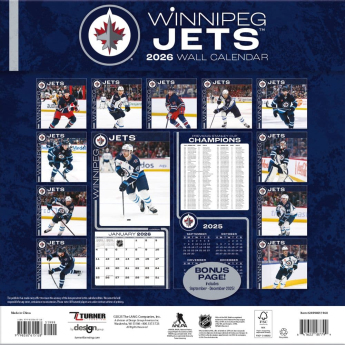 Winnipeg Jets kalendář 2026 Wall