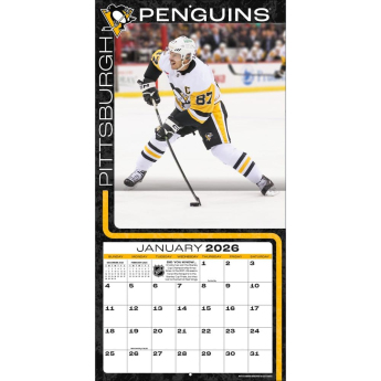 Pittsburgh Penguins kalendář #87 Sidney Crosby 2026 Wall