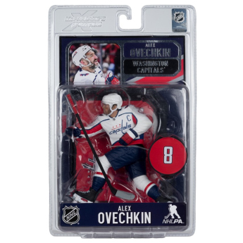 Washington Capitals figurka Alex Ovechkin #8 SportsPicks White Jersey