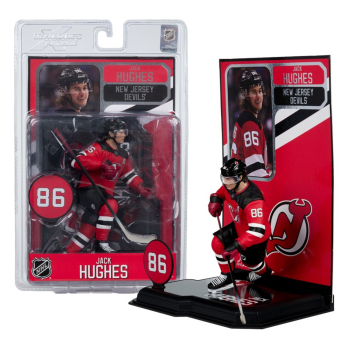 New Jersey Devils figurka Jack Hughes #7 SportsPicks Black Jersey