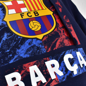 FC Barcelona pánská mikina s kapucí Marble