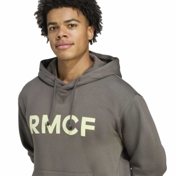 Real Madrid pánská mikina s kapucí Seasonal utigrey