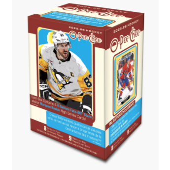 NHL boxy hokejové karty NHL 025-26 Upper Deck O-Pee-Chee Blaster Box