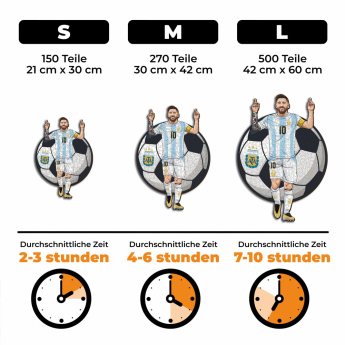 Fotbalové reprezentace dřevěné puzzle ARGENTINA Messi NEW 270 pcs