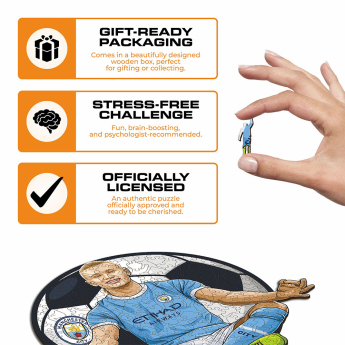 Manchester City dřevěné puzzle Haaland NEW 150 pcs